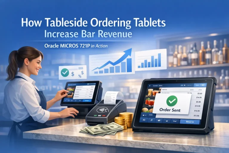 How Tableside Ordering Tablets Increase Bar Revenue: Oracle MICROS 721P in Action